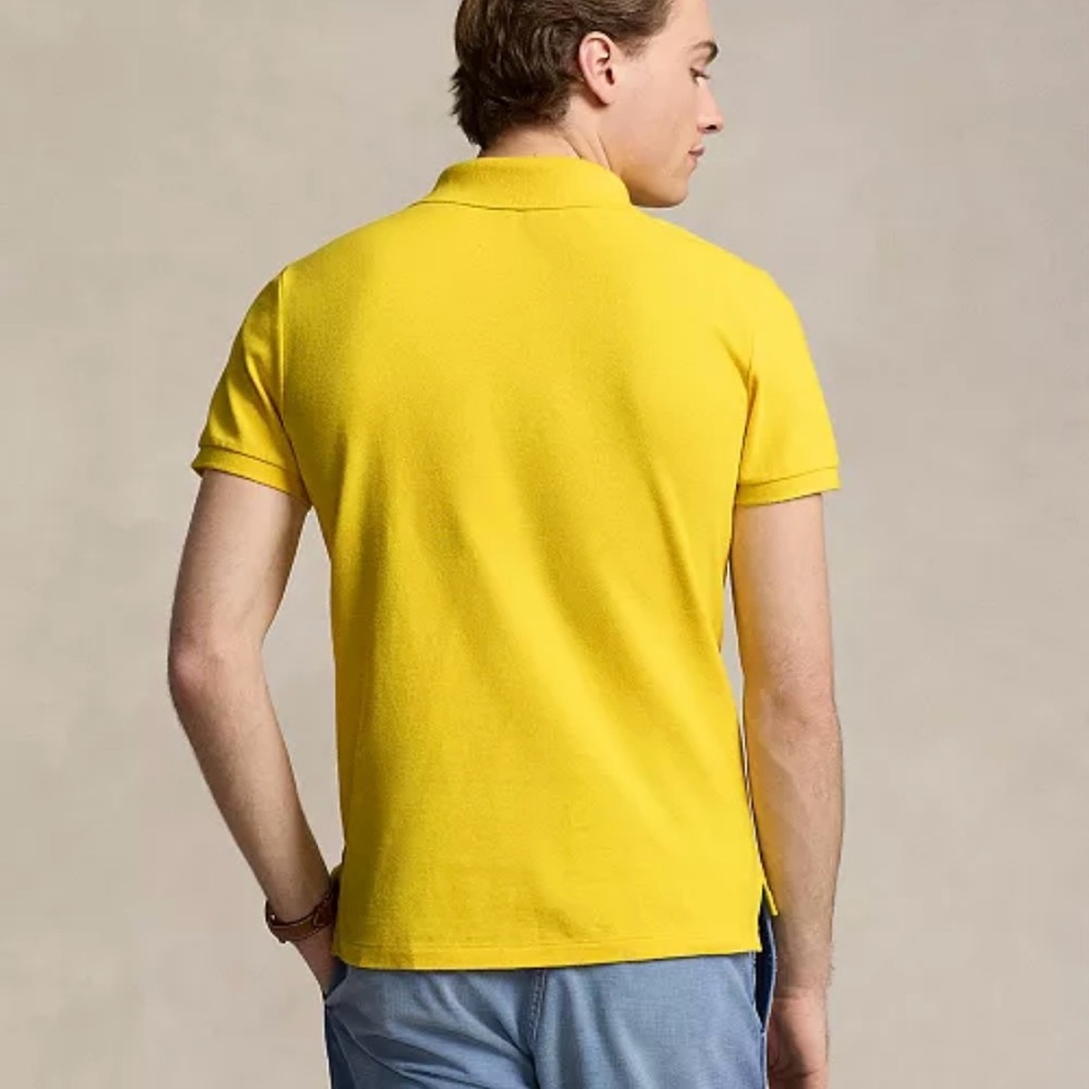 Polo Ralph Lauren Classic-Fit Cotton Polo Shirt Yellow Polo Shirt - Picture 3 of 14